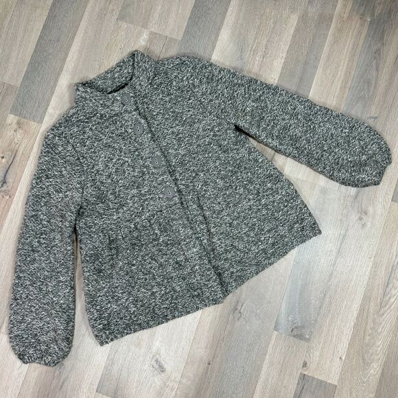 Willi Smith Marled Peplum Wool Blend Cardigan Sweater Grey  XL - Picture 12 of 12